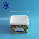Leerer Verpackenquadrat-Plastikkasten des Imbiss-Keks-3L mit Deckel-Griff