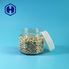 Kleine sechseckige leere Plastikgläser der nahrung190ml mit Deckel-Bonbon-Erdnuss-Reis-Bohnen-Verpackung