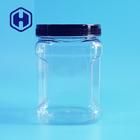 Stapelbares Maurer HAUSTIER Quadrat-klare Plastikgriff-Gläser mit runder Deckel-Plätzchen-Nahrungsmittelverpackung