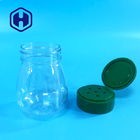 Kleine Salzpfeffer Runde PET leere Kunststoff Gewürzglas 100 ml Flip Top Deckel 6 Löcher