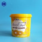 Sahneeimer des keks-IML fertigen gelben leeren Plastikzylinder-Behälter besonders an