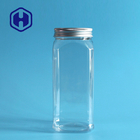 Quadrat 580ml HAUSTIER Plastikglas für leere Aluminiumüberwurfmutter der Nahrungsmittelluftdichten großen Öffnung