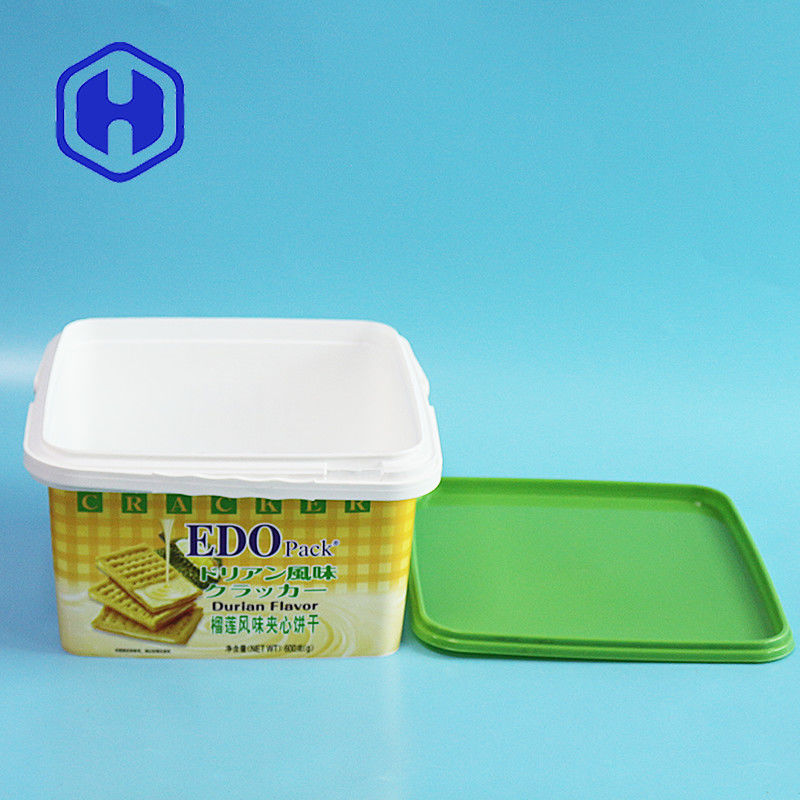 Luxus Dekorativ IML Behälter Kunststoff Weihnachtskäse Kekse Verpackung Cracker Box