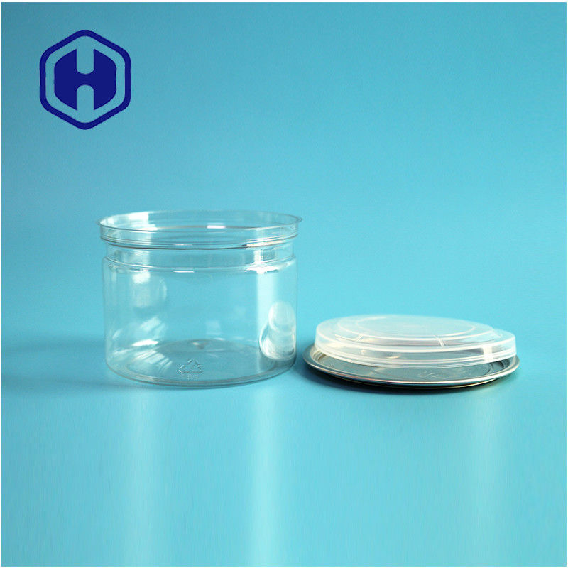 Süßigkeiten Schokolade Snack 250ml 8oz klare klare PET-Dose Lebensmittelverpackung mit leichtem offenen Ende