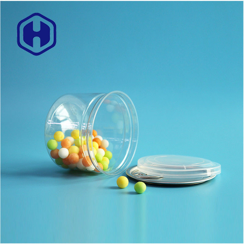 Süßigkeiten Schokolade Snack 250ml 8oz klare klare PET-Dose Lebensmittelverpackung mit leichtem offenen Ende