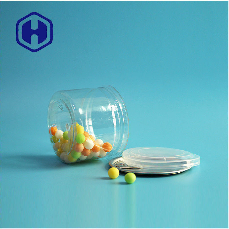 Süßigkeiten Schokolade Snack 250ml 8oz klare klare PET-Dose Lebensmittelverpackung mit leichtem offenen Ende