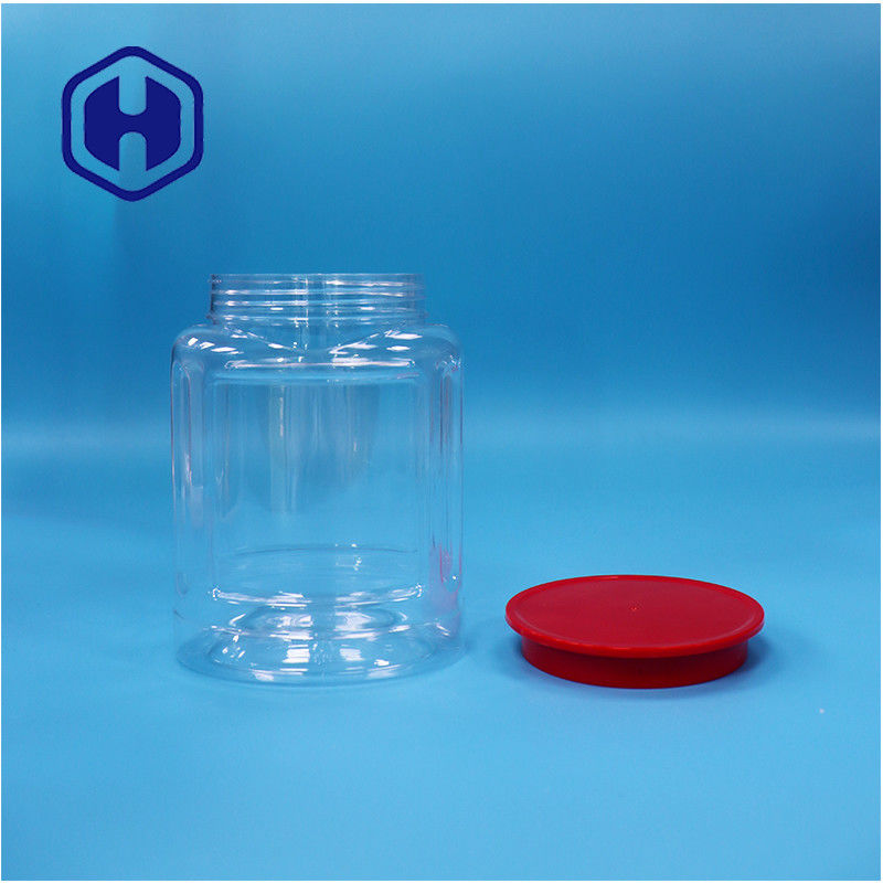 Ovaler PET Kunststoff Nüsse Süßigkeiten Pfeffer Kekse Kekse Getrocknete Lebensmittel Glas Schraubdeckel