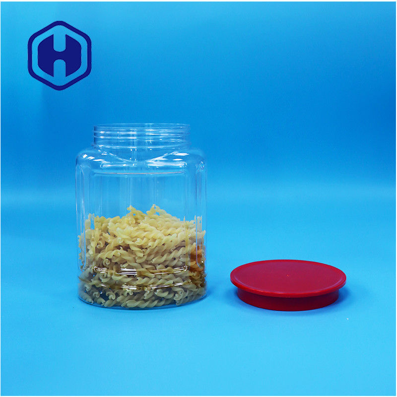 Oval geformte klare Kunststoffnüsse Süßigkeiten Pfeffer Kekse Babynahrung Glas Schraubdeckel