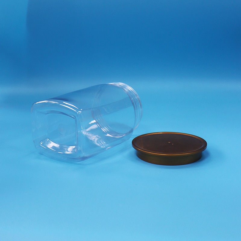 Qualität Babyfutter Klares Kunststoff PET Lebensmittellager Süßigkeiten Kekse Glas Siegel Deckel