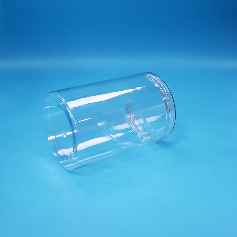 35.5oz Lebensmittelqualität Lebensmittel Süßigkeiten Nüsse Klarer Zylinder Runder PET Plastikglas Klarer Schraubdeckel