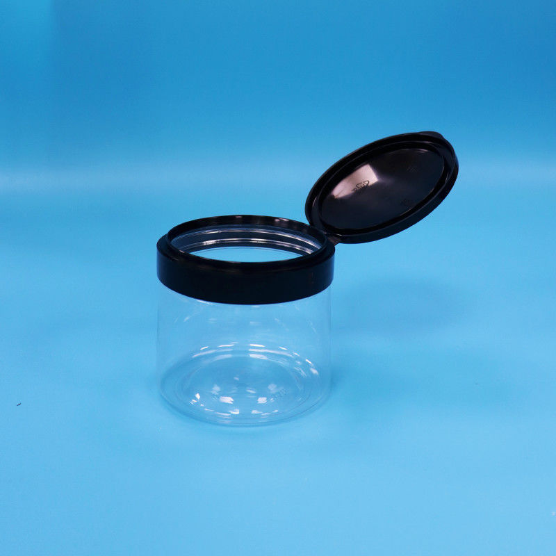 Lebensmittelqualität Transparent Kleines rundes Kunststoff-Lebensmittel-Lager Glas Kunststoff-Schraub-Oberdeckel