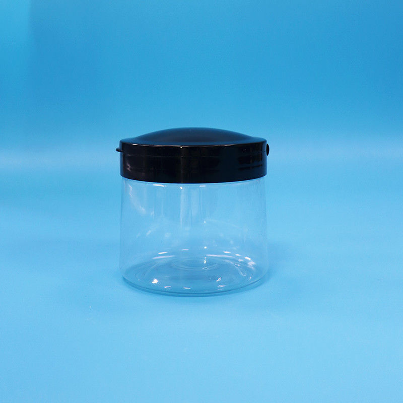 Lebensmittelqualität Transparent Kleines rundes Kunststoff-Lebensmittel-Lager Glas Kunststoff-Schraub-Oberdeckel