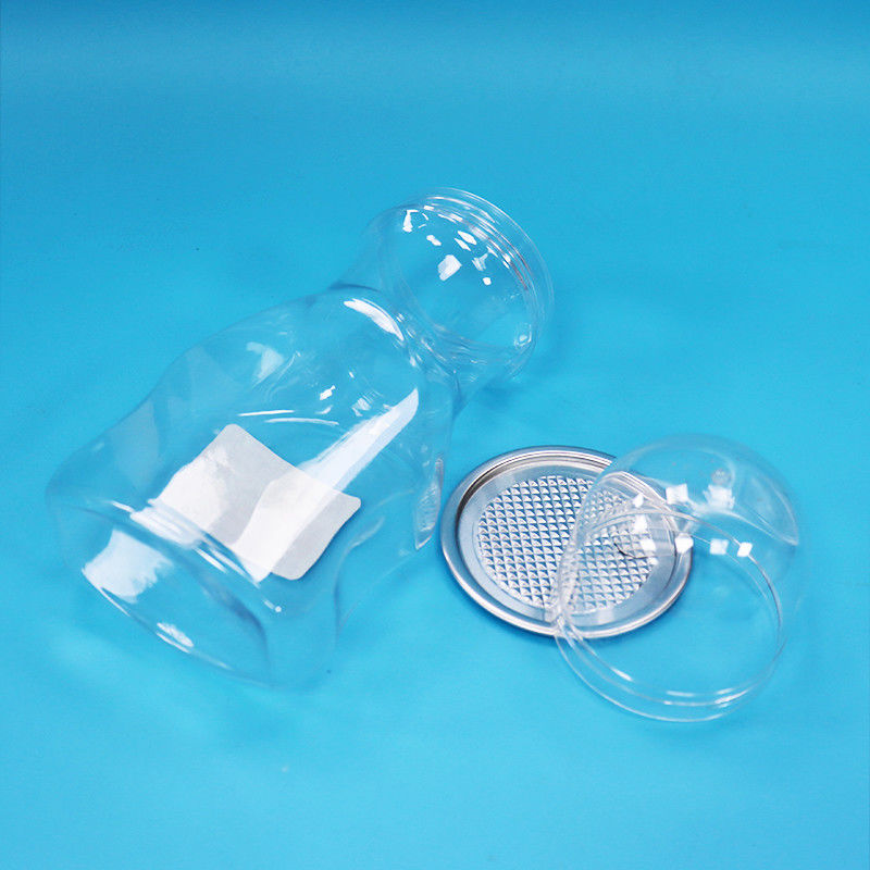 Neue Form Design Kinderfutter Hartes Süßigkeiten Schraubdeckel Klares Kunststoff PET Lebensmittel-Grad-Glas