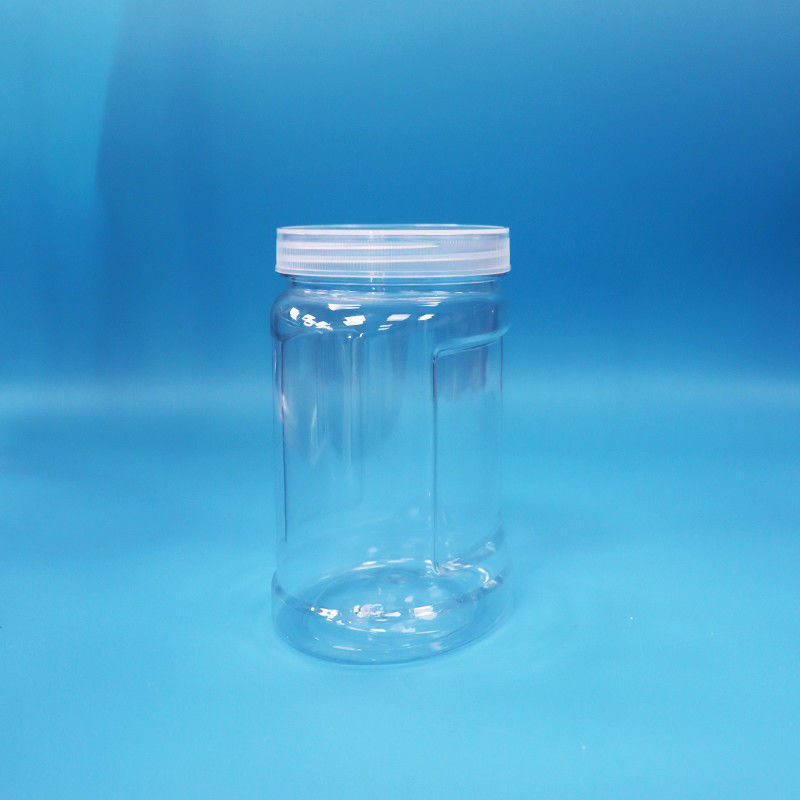 Fälschungssicherheit Weißkappe PET Plastik klares Glas für Lebensmittel Nüsse Süßigkeiten Nudeln Lebensmittelqualität