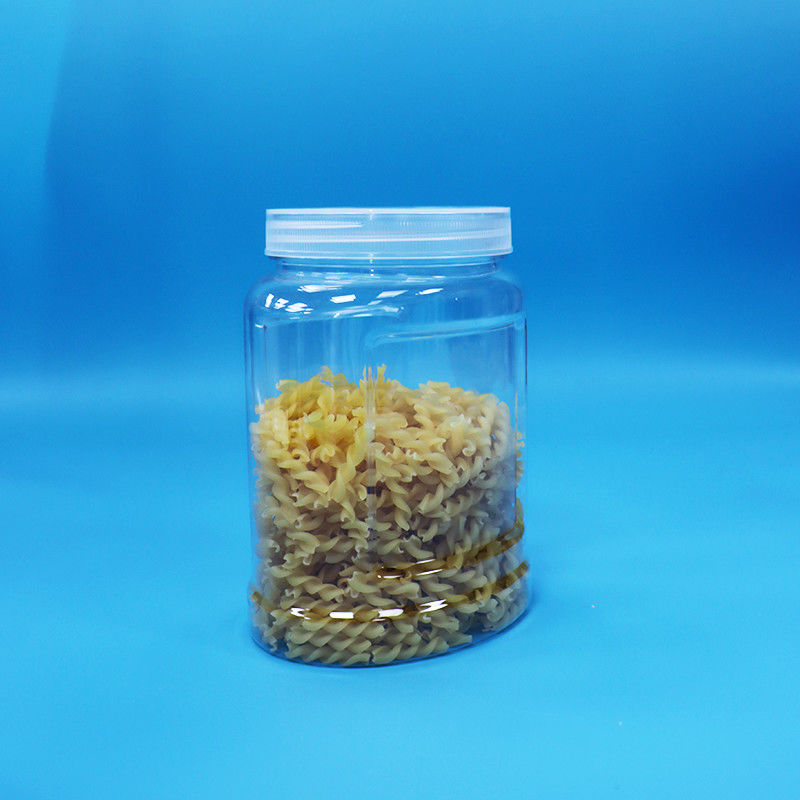 Fälschungssicherheit Weißkappe PET Plastik klares Glas für Lebensmittel Nüsse Süßigkeiten Nudeln Lebensmittelqualität