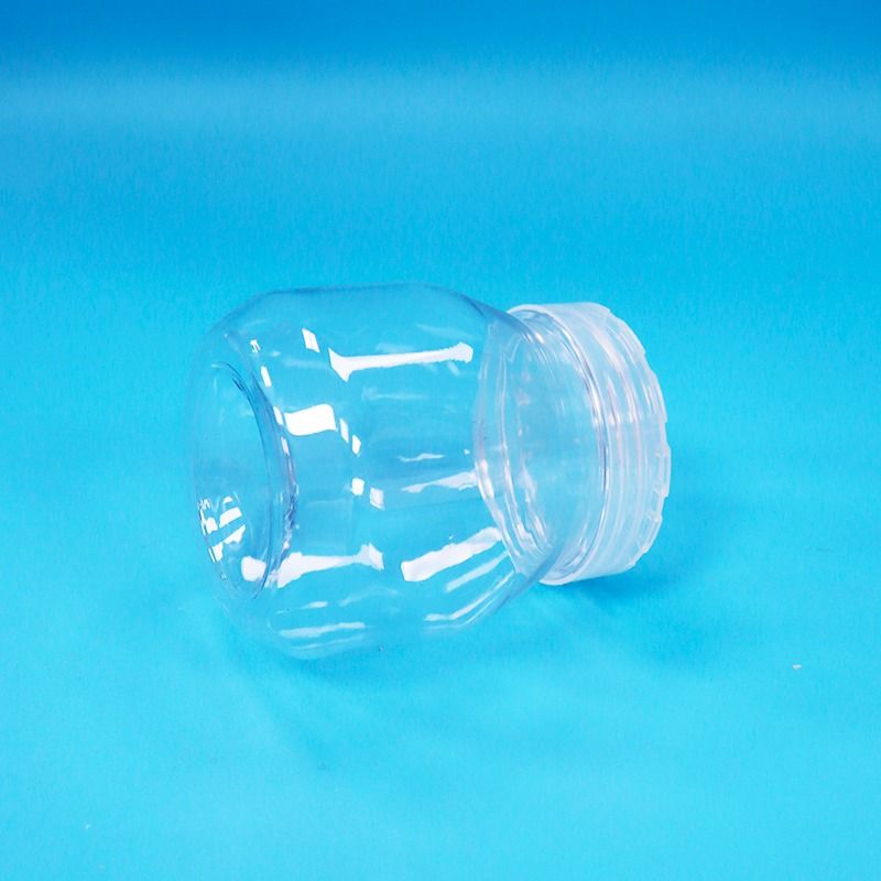 Kleine leere Süßigkeiten-Kekse Transparente PET-Kunststoffdose Schraubverschluss Lebensmittelqualität BPA-frei