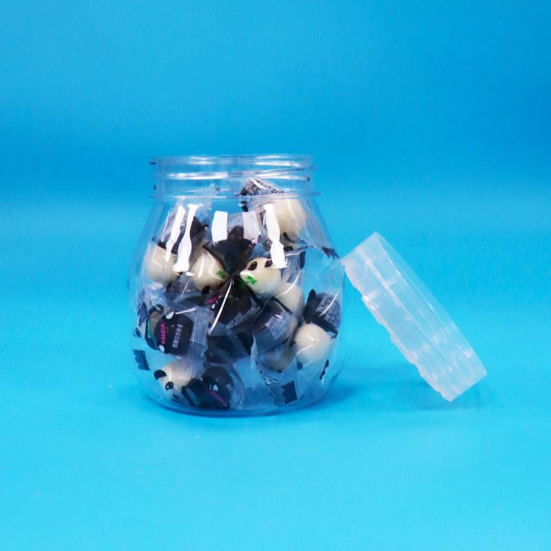 Kleine leere Süßigkeiten-Kekse Transparente PET-Kunststoffdose Schraubverschluss Lebensmittelqualität BPA-frei