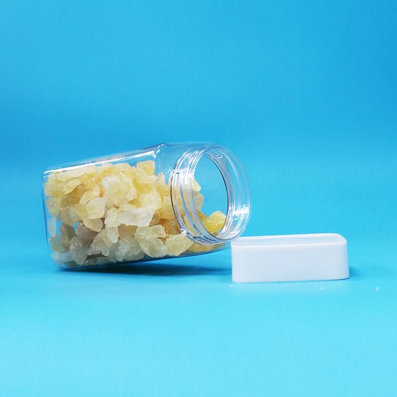 BPA-freier quadratischer luftloser weißer Schraubdeckel-Aufbewahrungsbehälter aus klarem PET-Kunststoff für Snacks und Süßigkeiten