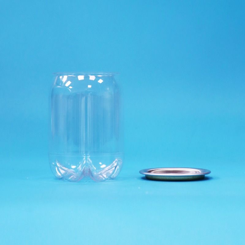 Transparente, klare Kunststoff-PET-Dosen, leicht zu öffnen, lebensmittelecht für Getränke, Limonaden, Getränke