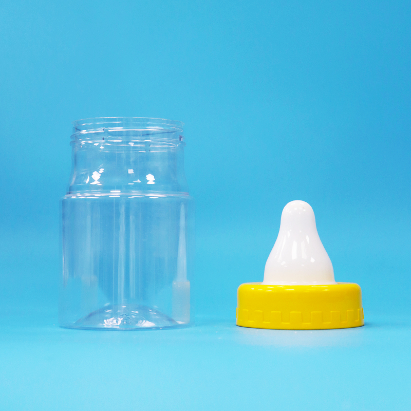 BPA-freie Schraubkappe aus transparentem PET-Kunststoff, versiegeltes Glas für Lebensmittel, Süßigkeiten, Kekse, Nüsse