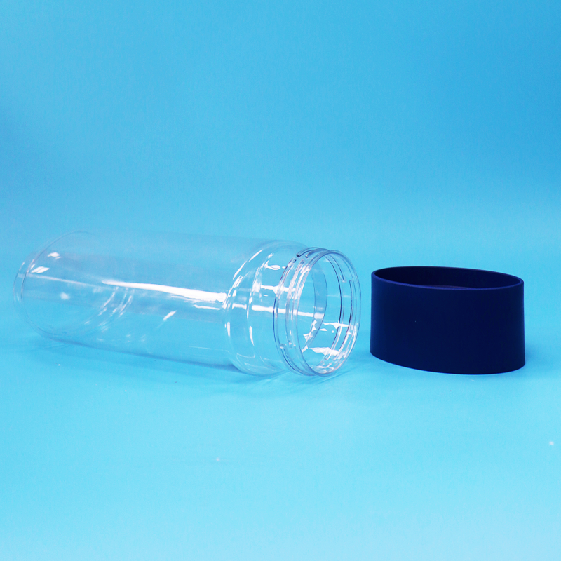 Oval geformte transparente Kunststoff-PET-Cookies Nüsse Süßigkeiten Glas Manipulationssicher Kappe Bpa frei