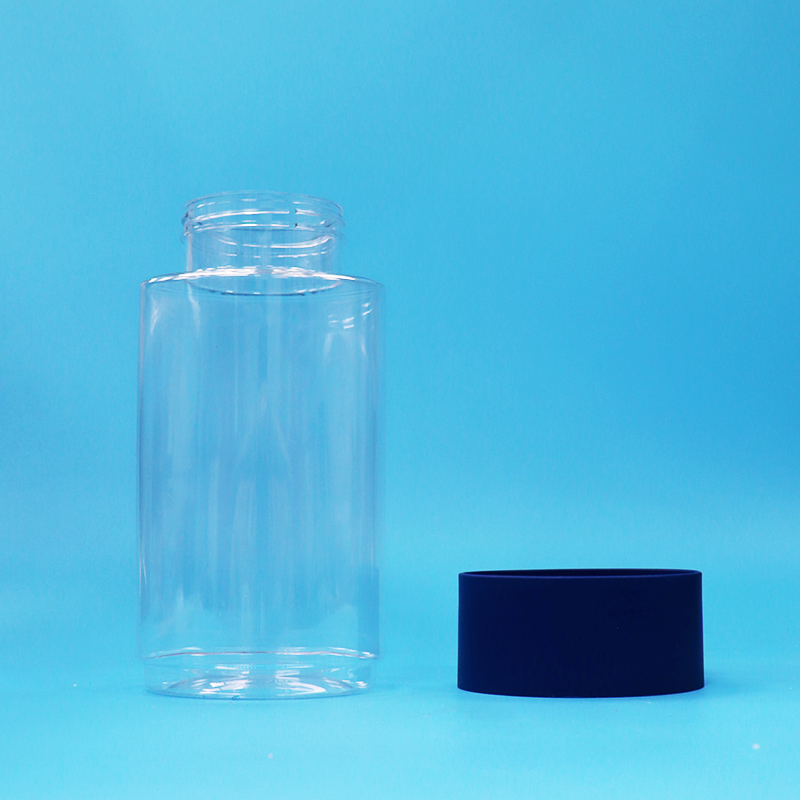 Oval geformte transparente Kunststoff-PET-Cookies Nüsse Süßigkeiten Glas Manipulationssicher Kappe Bpa frei