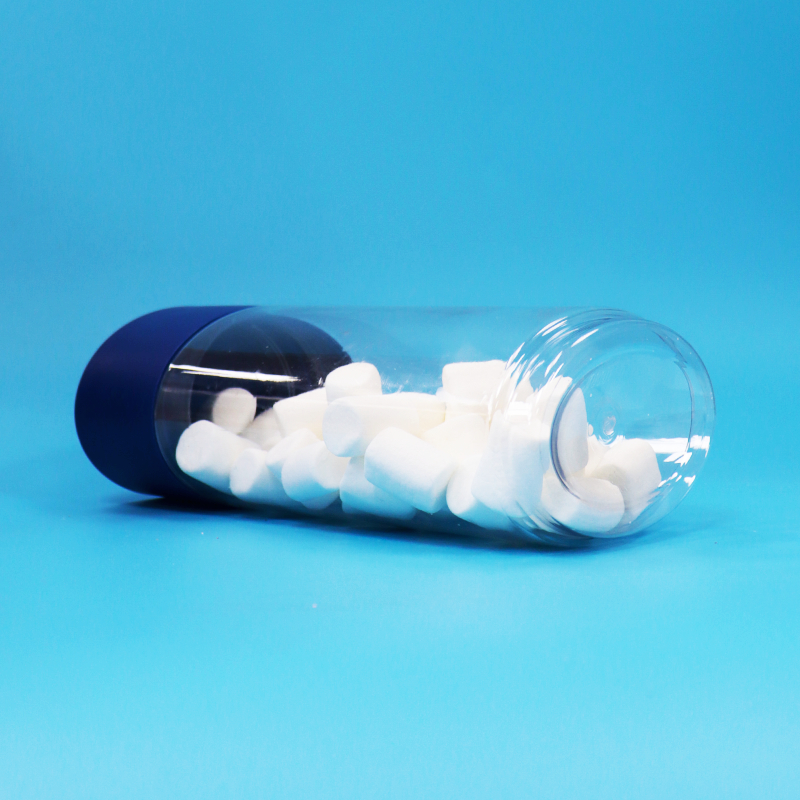 Lebensmittelqualität Oval-Form klares Kunststoff-PET-Cookies Nüsse Süßigkeiten Glas Tamper-Proof Cap