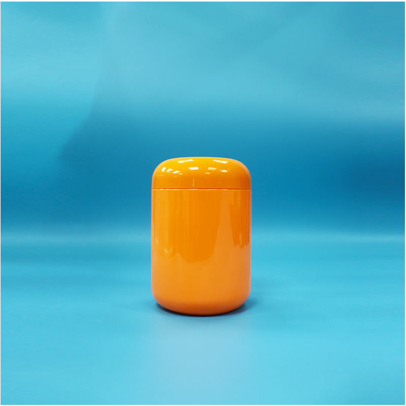1000 ml rundes orangefarbenes Plastikgefäß für Getreide und mehrkörniges Walnuss-Sesampulver