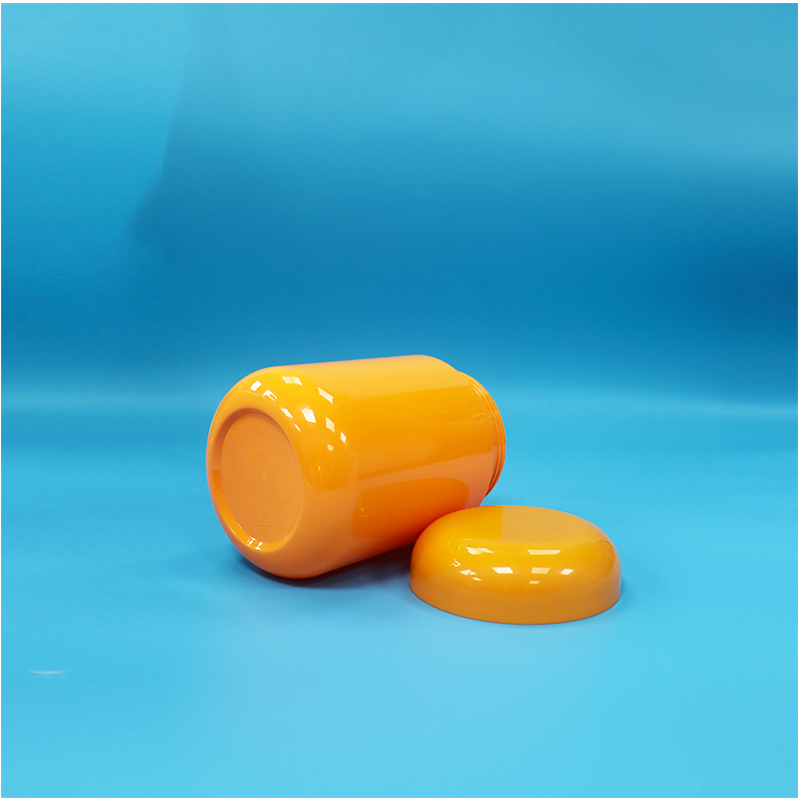 1000 ml rundes orangefarbenes Plastikgefäß für Getreide und mehrkörniges Walnuss-Sesampulver