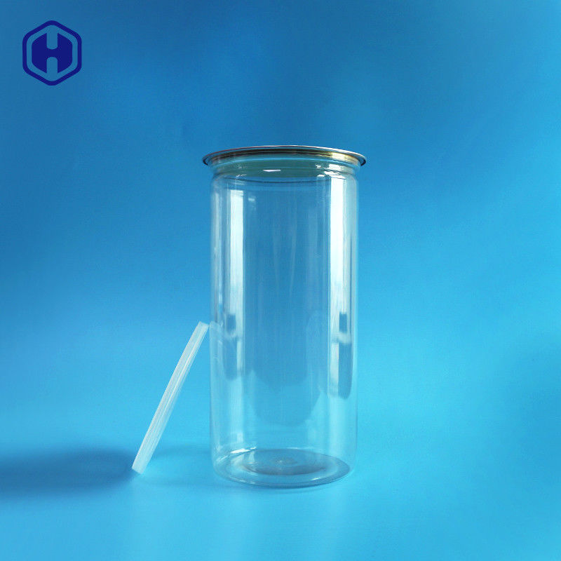 Langes hohes 1380ml 401# Popcorn-Verpacken der Aluminiumdeckel-klaren Plastikdosen-