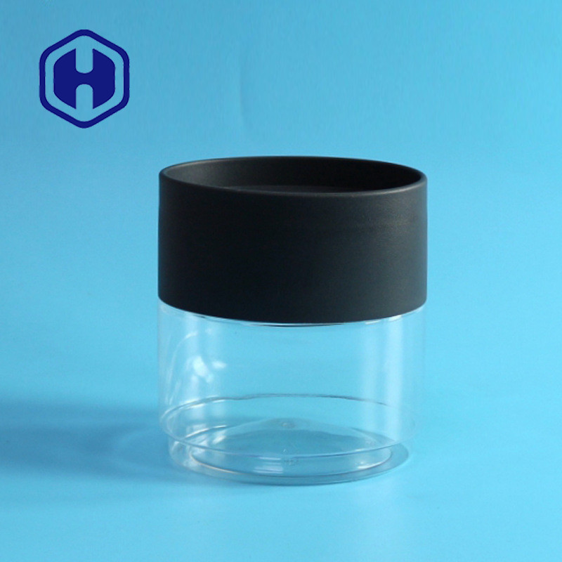 Kundenspezifischer Kunststoffgehäuse-Glas 13oz flacher ovaler Tin Can Dry Fruit HAUSTIER Vorratsbehälter