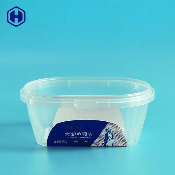 Nahrungsmittelgrad-Quadrat-Plastiknahrungsmittelbehälter mit Abdeckung kundengebundenem Drucken