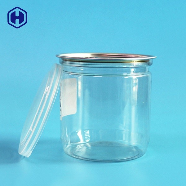 Einfache offene Enden klären Plastikdosen-stapelbares luftdichtes rundes Plastikglas