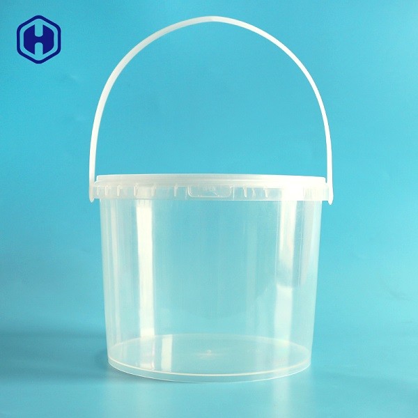 Sondern Sie Abdeckungs-Jogurt-Verpackung des Griff-transparente Plastikeimer-pp. runde aus
