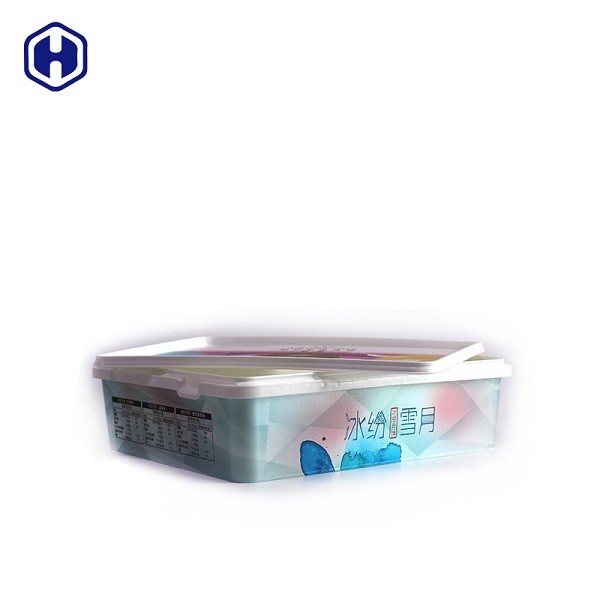 Dauerhafte Kasten-/Polypropylen-Behälter des Eiscreme-Kuchen-IML mit Deckeln