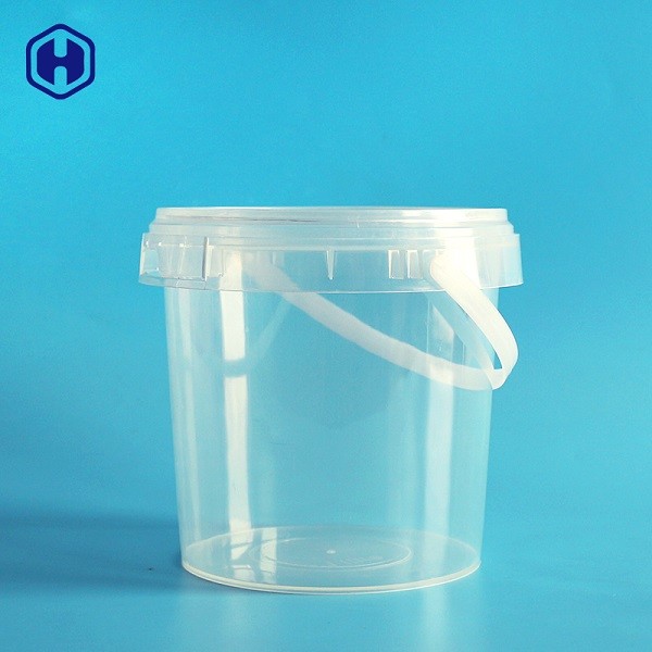 Wannen-Druck-Logo-Plastikbehälter-kundengebundenes Verpacken 1L IML Eimer-pp. rundes