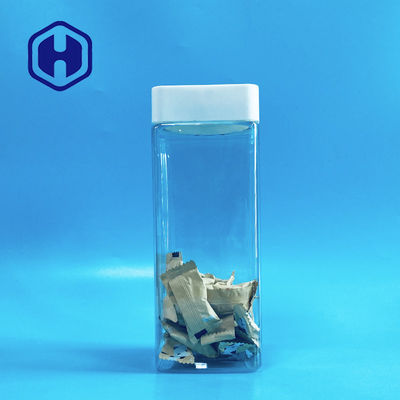 Plastik des Quadrat-1140ml rüttelt Schraubverschluss- Bonbon-Stangen-Nahrungsmittelgrad mit Zwischenlagen-Leck-Beweis