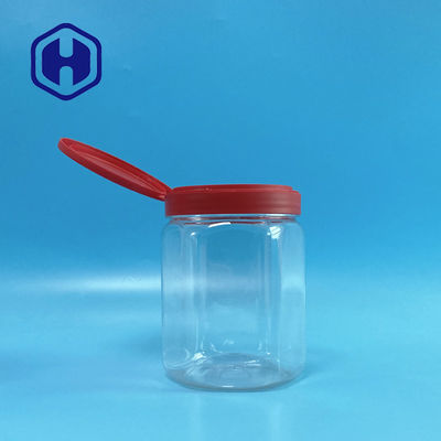 Flip Top Hexagonal Clear STREICHELN Plastikgläser für Badesalz 660ml