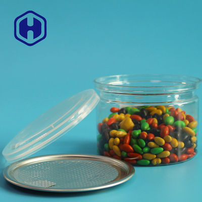 Einfache offene Dosen Cat Dog Treat Biscuits Plastics mit Nahrung für Haustiere ringsum Höhe 250ml 60mm