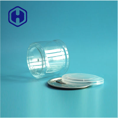 Süßigkeiten Schokolade Snack 250ml 8oz klare klare PET-Dose Lebensmittelverpackung mit leichtem offenen Ende