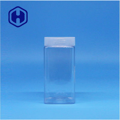 Transparente Quadratische Erdnussbutter Blaubeerenmarmelade Kakaopaste PET-Gläser Schraubdeckel