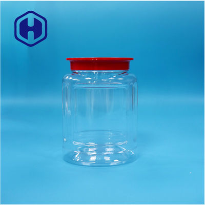 Ovaler PET Kunststoff Nüsse Süßigkeiten Pfeffer Kekse Kekse Getrocknete Lebensmittel Glas Schraubdeckel