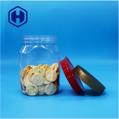 Klares Sechseckchen Einzigartige Plastiknüsse Süßigkeiten Getrocknete Lebensmittel Gläser Schraubenschutzdeckel