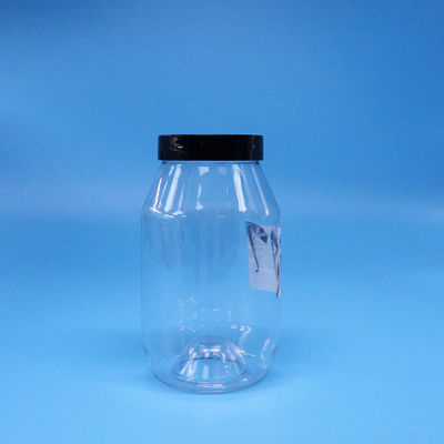 Hochwertige Kekse Süßigkeiten Klar Runde Weite Mund PET Plastikglas Schraubverschluss