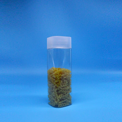 Breitmaul 600 ml Snack Food Süßigkeiten Durchsichtige Quadrat PET Plastikgefäße Flat Top Deckel