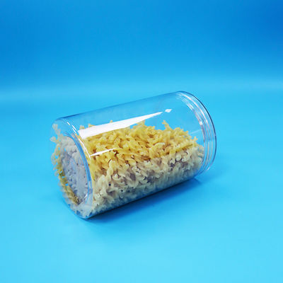 Durchsichtige Lebensmittel Süßigkeiten Zylinder Rund PET Plastikglas Lebensmittelqualität Klar Schraubdeckel