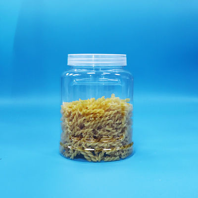 Fälschungssicherheit Weißkappe PET Plastik klares Glas für Lebensmittel Nüsse Süßigkeiten Nudeln Lebensmittelqualität