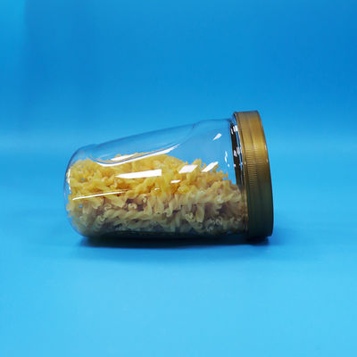 Breitmunde Kunststoff-PET-transparente Gläser für Nahrungsmittel Nudeln Kekse Süßigkeiten Verpackung