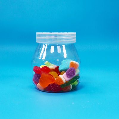 Kleine leere Süßigkeiten-Kekse Transparente PET-Kunststoffdose Schraubverschluss Lebensmittelqualität BPA-frei
