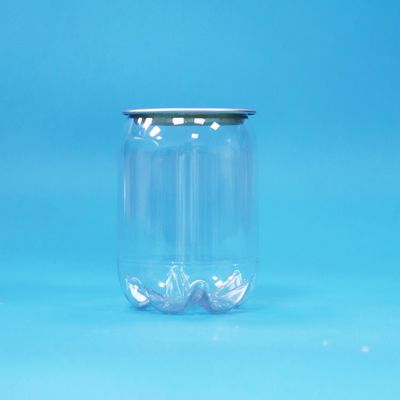 Transparente, klare Kunststoff-PET-Dosen, leicht zu öffnen, lebensmittelecht für Getränke, Limonaden, Getränke